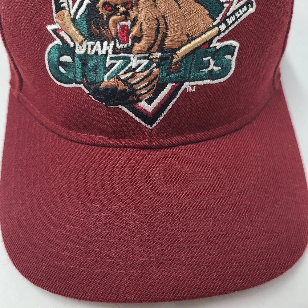 Utah Grizzlies Hat Fitted 7 Zephyr Maroon ECHL‎ AHL IHL Hockey Wool Blend Men